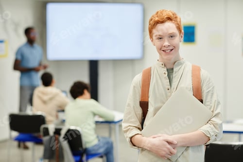 Preview: Smiling Boy in School Classroom