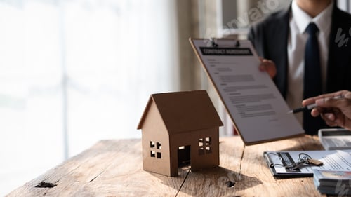 Preview: Real estate agent talked about the terms of the home purchase agreement.