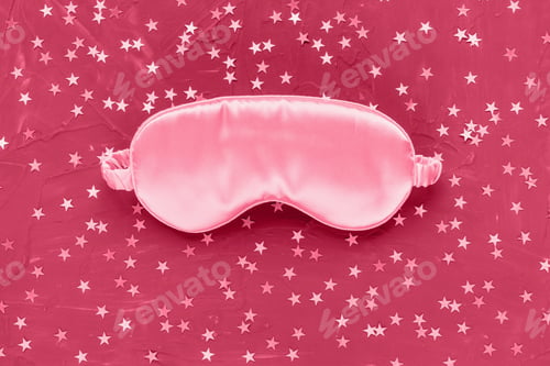 Preview: Eye sleeping mask and stars in color of the year 2023 Viva Magenta