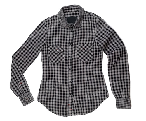 Preview: Gray and Black Plaid Long Sleeved Shirt