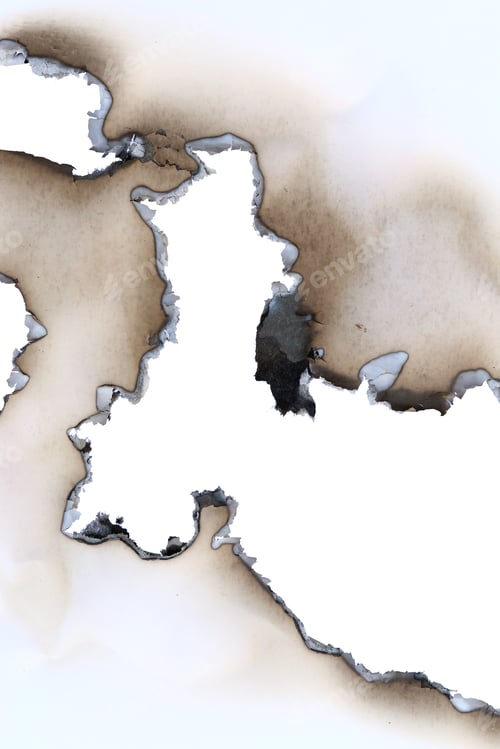 Preview: Holes Burnt Into Blank Sheet of a Paper