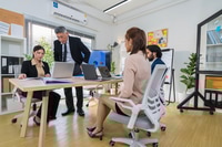 Preview: Business Professionals Discussing Project in Modern Office