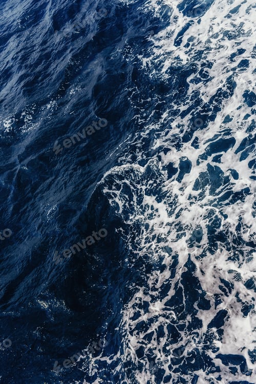 Preview: Textural background. Blue waves of the sea