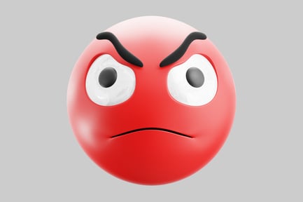 Preview: Angry red sphere character face