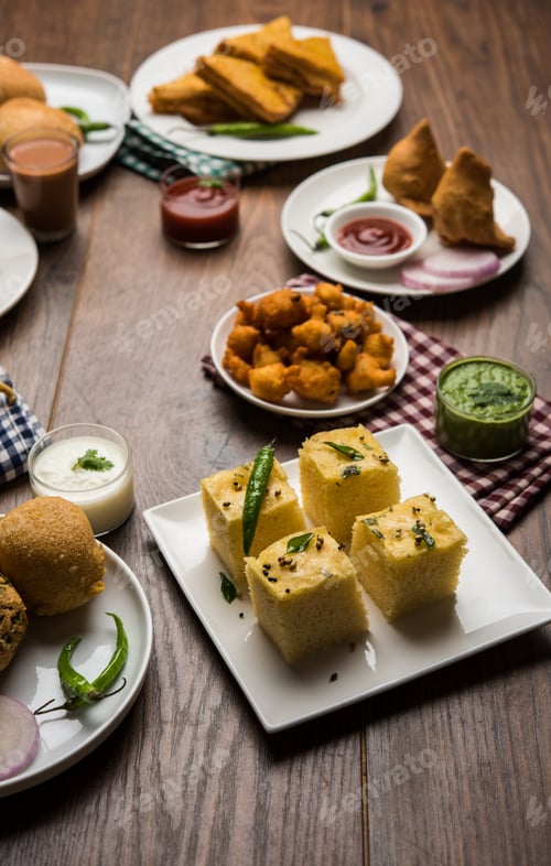 Preview: Indian Tea time snacks in group