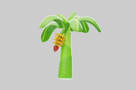 Preview: Cartoonish banana tree