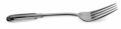 Preview: Steel metal fork isolated on white background