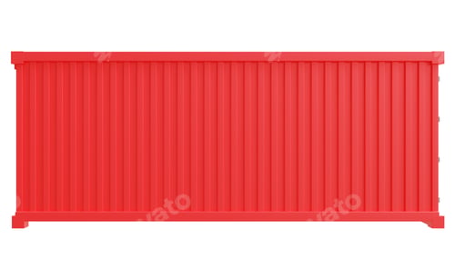 Preview: Cargo container isolated on white transparent,