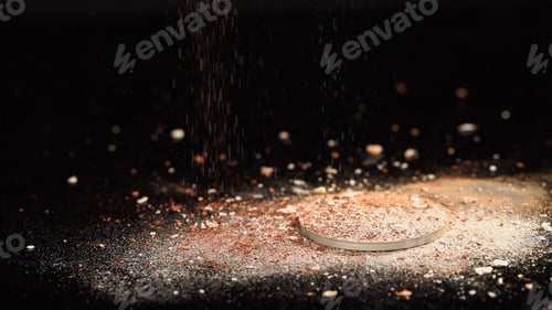 Preview: Close up view of face powder and blush on black background