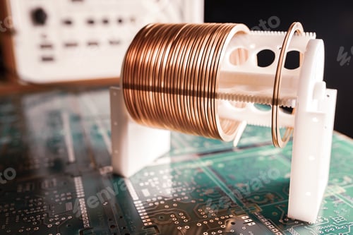 Preview: Close-up of a coil of copper wire