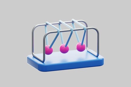 Preview: Metal frame with suspended spheres