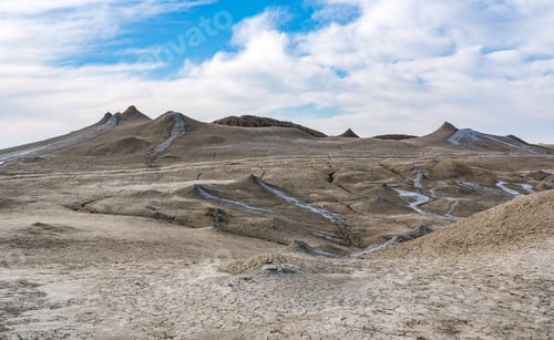 Preview: Landscape with mud volcanoes