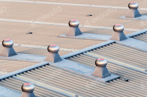 Preview: Factory building metal roof turbine ventilation