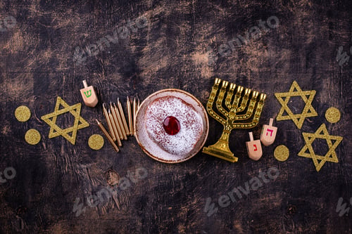 Preview: Traditional Jewish holiday Hanukkah background