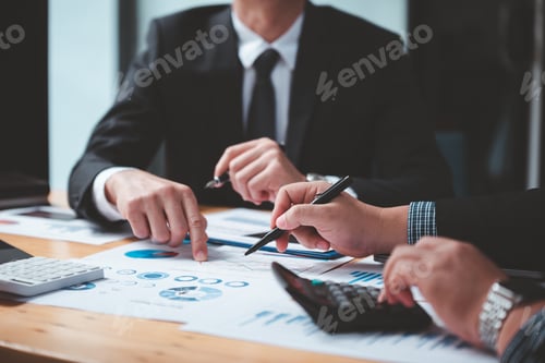 Preview: business people meeting together thinking at the office