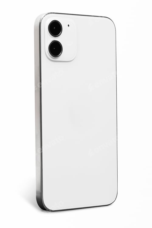 Preview: White smartphone rear view innovative future technology