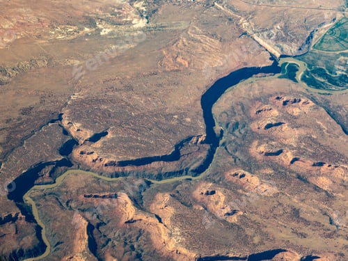 Preview: Aerial view of the Colorado River, southwest of Grand Junction, Colorado
