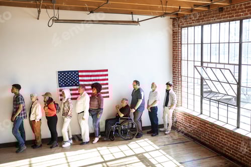 Preview: People falling in line