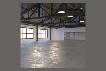 Preview: Large Industrial Loft Office Interior
