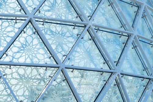 Preview: Construction architecture structure. Glass facade design