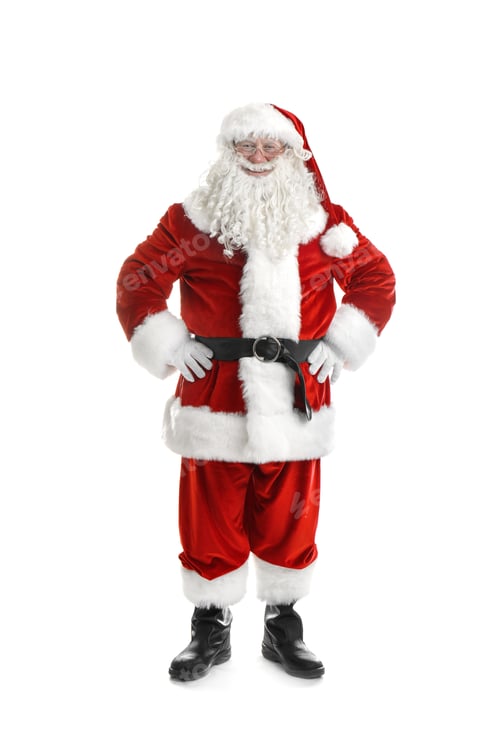 Preview: Authentic Santa Claus on white background