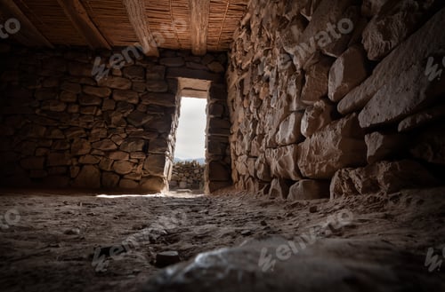 Preview: Interior of a house at Pucara de Tilcara old pre-inca ruins - Tilcara, Jujuy, Argentina