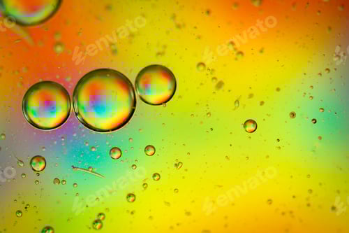Preview: oil drops on a water surface abstract background