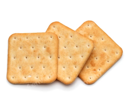 Preview: Dry cracker cookies isolated on white background cutout