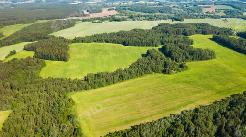 Preview: view from the height of the green field and the forest near Minsk.Belarus.Nature of Belarus