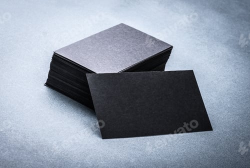 Preview: Black paper business card template