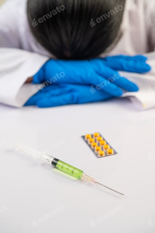 Preview: Scientists sat down at the table and had drugs and syringes.