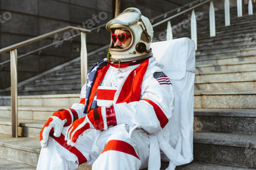 Preview: lgbt spaceman in a futuristic station