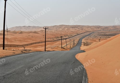 Preview: Wanderlust always leads to adventure on an isolated red sand desert highway heading toward anywhere