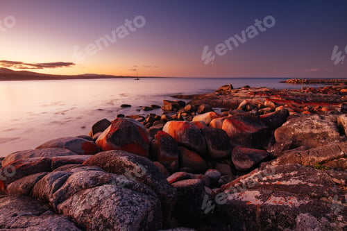 Preview: Binalong Bay Sunset in Tasmania Australia