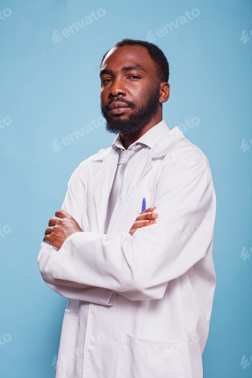 Preview: Male physician posing for camera