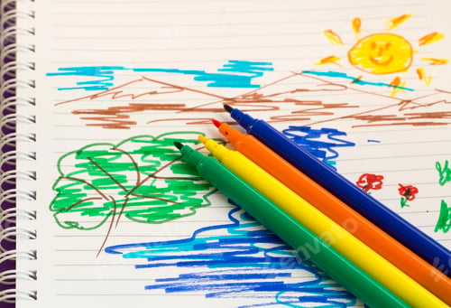 Preview: Colorful pencils isolated on the white background
