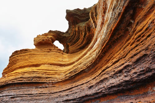 Preview: The Yellow Mountain on the ocean shore in Tenerife, Canary islands, Spain