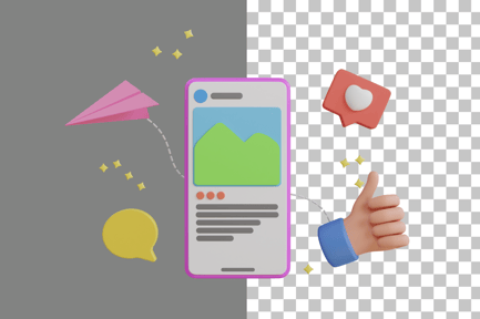 Aperçu: Icône 3D des médias sociaux