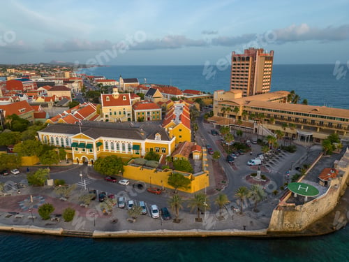 Preview: Beautiful aerial view of Willemstad Curacao