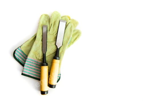 Preview: Working tools on a white background.