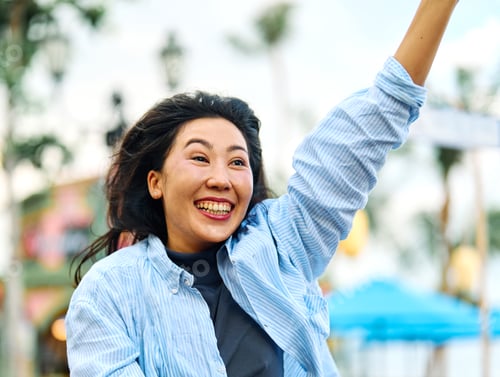 Preview: Young people having fun on the beach outdoors