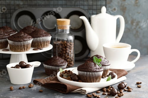 Preview: Coffee chocolate muffins for breakfast