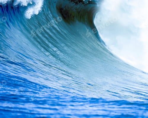 Preview: Blue Ocean Wave background close up