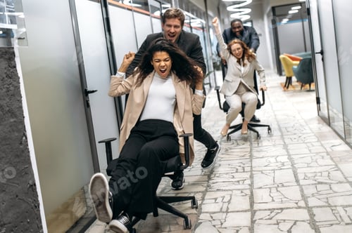 Preview: work break fun people men women