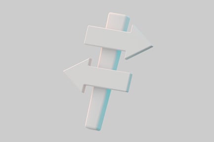 Preview: Directional arrow sign post minimal