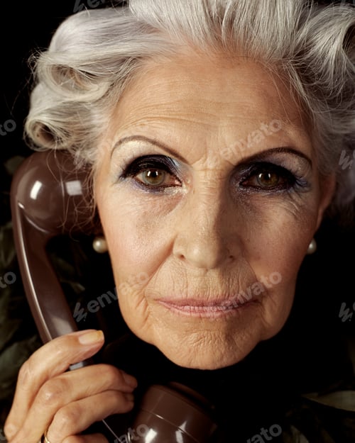Preview: Senior woman using telephone