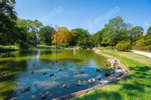 Preview: Lake at Krasinski Palace Gardens - Warsaw, Poland