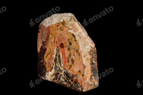 Preview: macro stone mineral jasper on black background