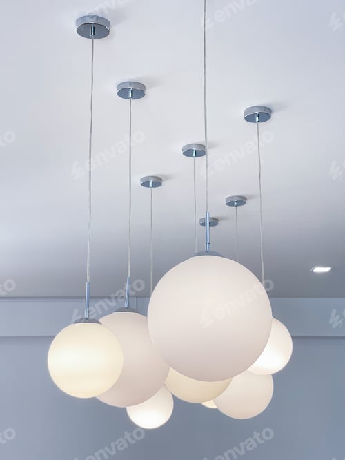 Preview: Ceiling lamps for abstract background pattern,selective focus
