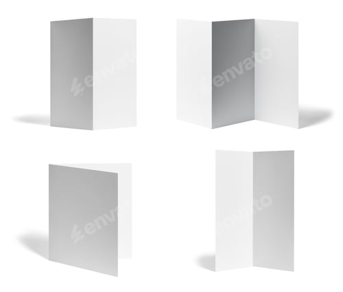 Preview: folded leaflet white blank paper template book desktop calendar